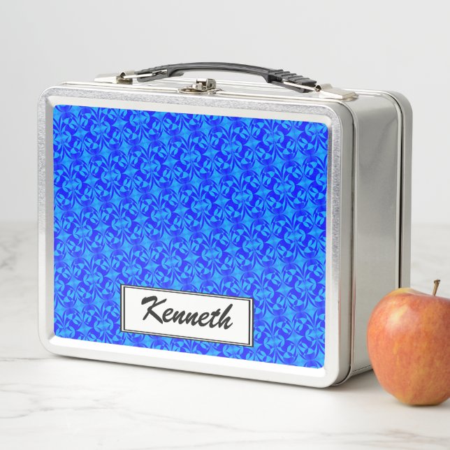 Blauer Schmetterling von Kenneth Yoncich Metall Lunch Box (Beispiel)