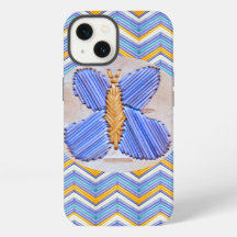 Blauer Schmetterling Zickzack