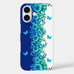 Blauer Schmetterlingsgarten Handyhülle iPhone 16 Hülle