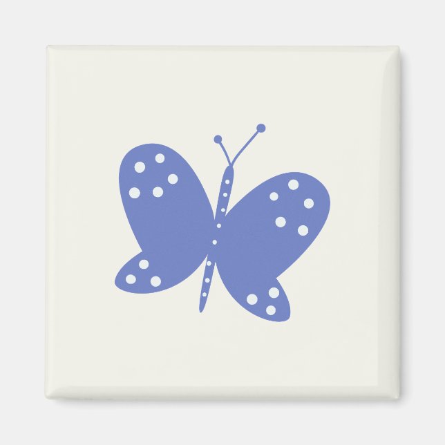 Blauer Schmetterlingsmagnet Magnet (Vorne)