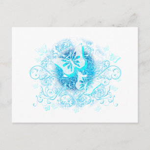 Blauer Schmetterlingsstamm Postkarte