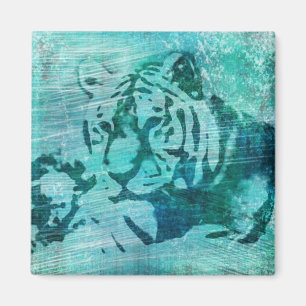 Blauer Schmutz-Tiger Magnet