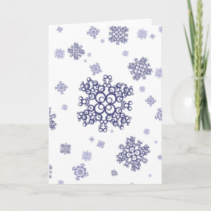 Blauer Schnee Feiertagskarte