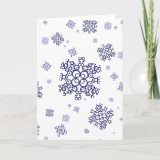 Blauer Schnee Feiertagskarte