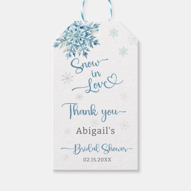 BLAUER SCHNEE IM BRAUTPARTY LIEBE GESCHENKANHÄNGER (Vorderseite)