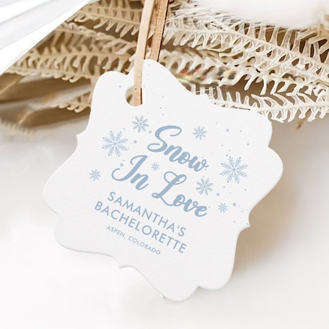 Blauer Schnee in der Liebe Winterski Bachelorette Geschenkanhänger (Von Creator hochgeladen)