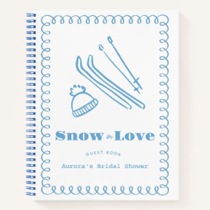 Blauer Schnee in Love Brautparty-Gästebuch Notizbuch