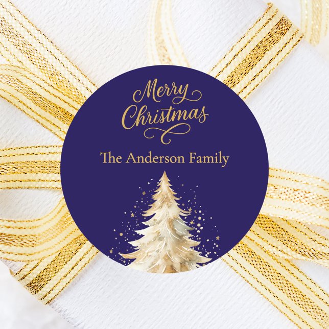 Blauer Schnee Runder Aufkleber (Von Creator hochgeladen)