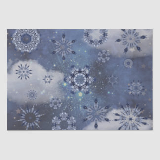 Blauer Schnee Seidenpapier