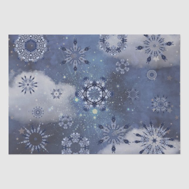 Blauer Schnee Seidenpapier (Vorderseite)