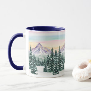 Blauer Schnee von der Modernen Weihnachtszeit Auro Tasse