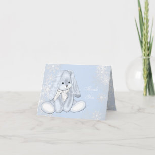 Blauer Schneeblumen-Junge Baby Shower Danke