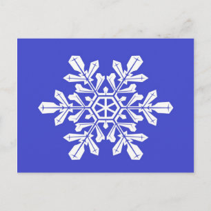 Blauer Schneefall nach der Postkarte