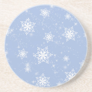 Blauer Schneeflocke-Untersetzer Sandstein Untersetzer