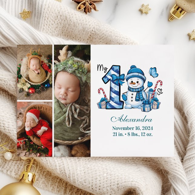 Blauer Schneemann 3 Foto  Erstes Weihnachten (Von Creator hochgeladen)