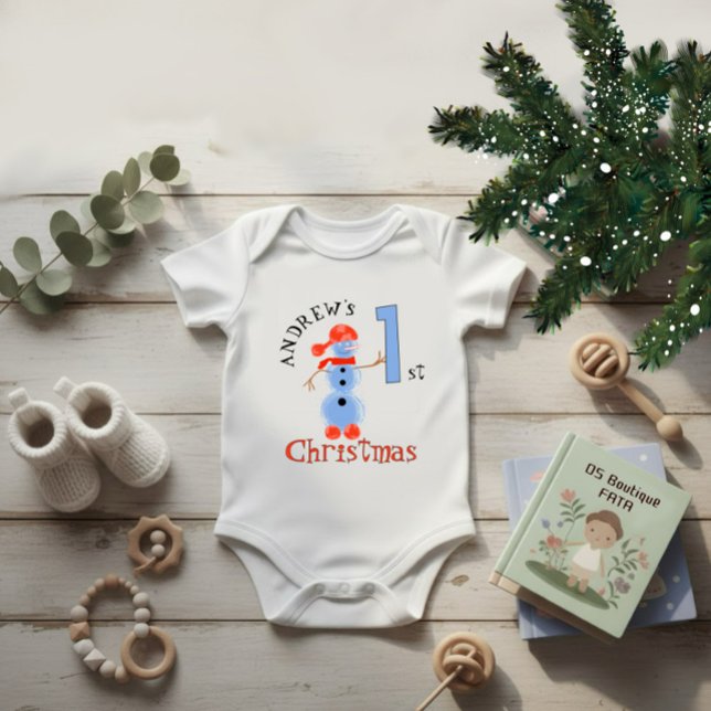 Blauer Schneemann Baby Strampler (Von Creator hochgeladen)