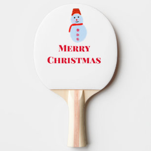 Blauer Schneemann Weihnachten Weihnachten hinzufüg Tischtennis Schläger