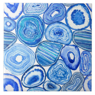 Blauer Schnürsenkel Fliese