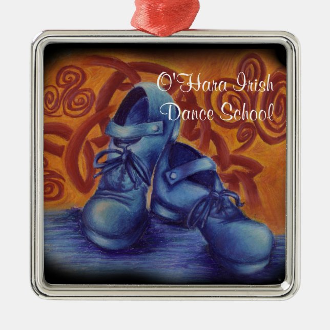 Blauer Schuh Ornament (Vorne)