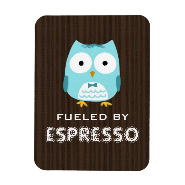 Blauer Schüssel gespeist von Espresso (anpassbarer Magnet (Vertikal)