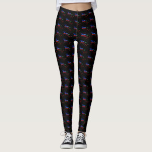 Blauer Schwalben-Motel-Weg 66 Tucumcari, Nanometer Leggings