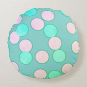 Blauer schwarzer Acrylpour-Marmor fügen Sie Ihr Lo Rundes Kissen