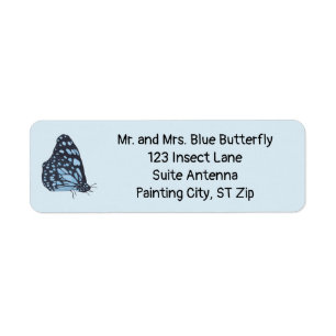 Blauer schwarzer Schmetterling - Bildfarbe