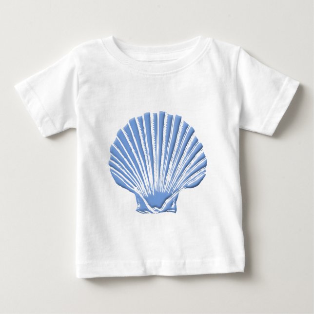 Blauer Seashell Baby T-shirt (Vorderseite)
