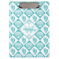 Blauer Seashell-Diamant-Seestrand-Monogramm