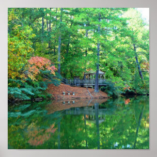 Blauer See Frühherbst Poster