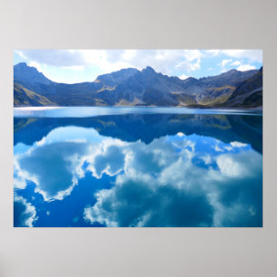 Blauer See, Nebellandschaft Poster