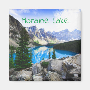 Blauer See Rocky Mountain Pinienwald Magnet
