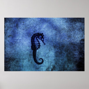 Blauer Seedrache Poster