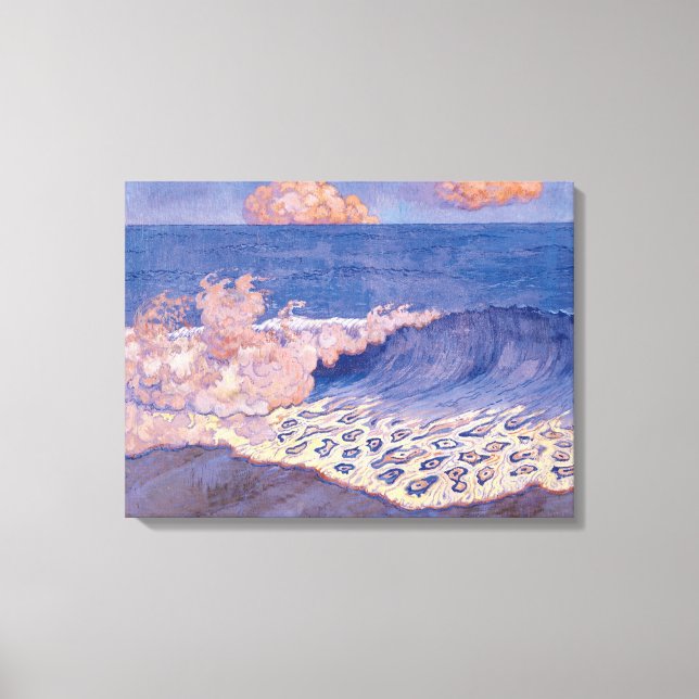 Blauer Seegang, Wave Effect, c.1893 Leinwanddruck (Vorderseite)