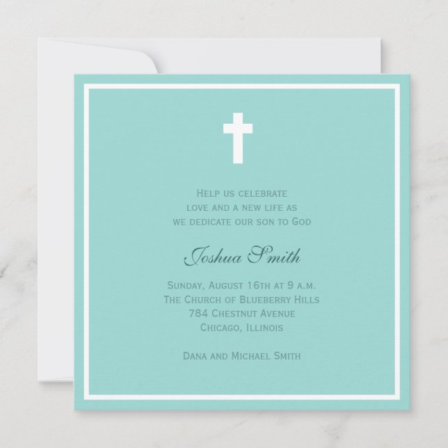 Blauer Segen Einladung (Vorderseite)