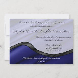 Blauer Seidenwind Einladung zum Hochzeitsauftakt