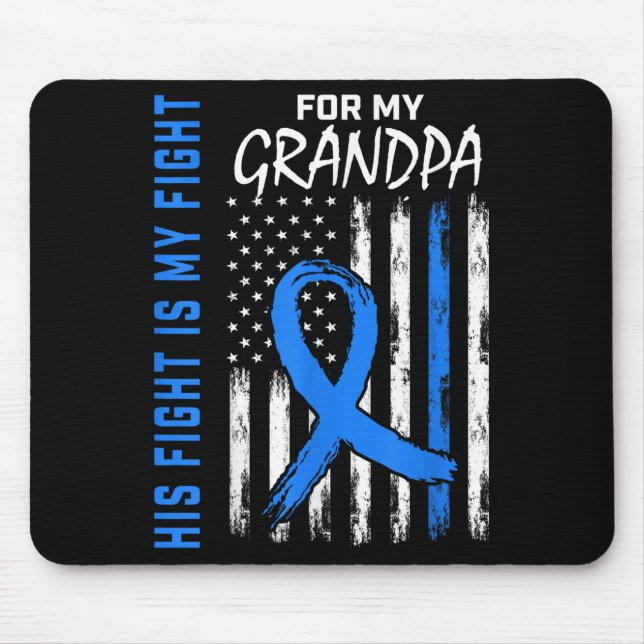Blauer sein Kampf ist mein Kampf gegen Diabetes Be Mousepad (Vorne)
