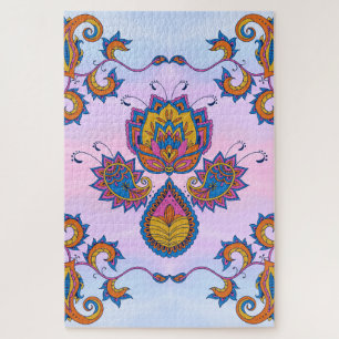 Blauer Serenity-Garten – Florale Pastell-Träume Puzzle
