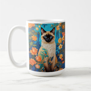 Blauer Siamese Katze Botanischer Garten Kaffeetasse