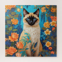 Blauer Siamese Katze Botanischer Garten