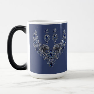 Blauer Silber-Tiger-Kristall-Schmuckset Verwandlungstasse