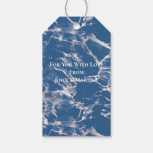 Blauer Silbermarmor Geschenkanhänger