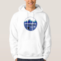 Blauer Ski Breckenridges Colorado bunter Hoodie