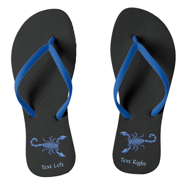 Blauer Skorpion Flip Flops (Fußbett)