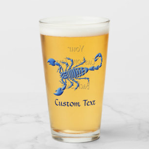 Blauer Skorpion Glas