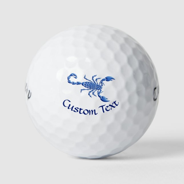 Blauer Skorpion Golfball (Vorderseite)