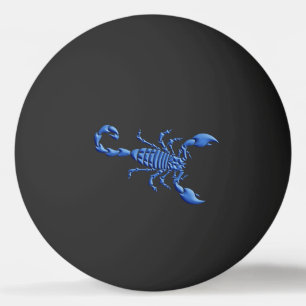 Blauer Skorpion Tischtennisball