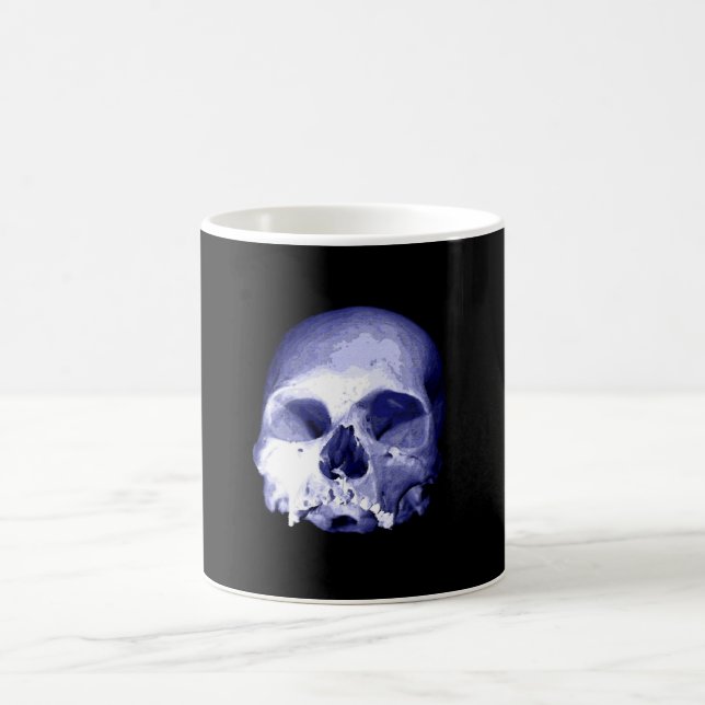 Blauer Skull Kaffeetasse (Mittel)
