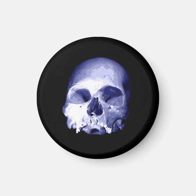 Blauer Skull Magnet (Vorne)