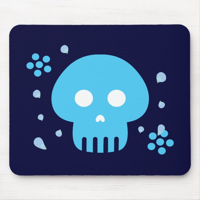 Blauer Skull Mousepad (Vorne)